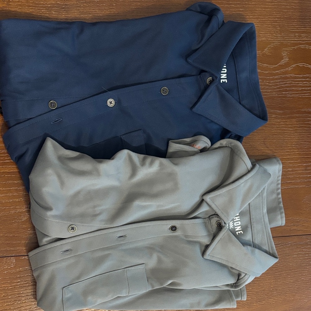 RHONE Men's Polo Shirt in Charcoal Gray